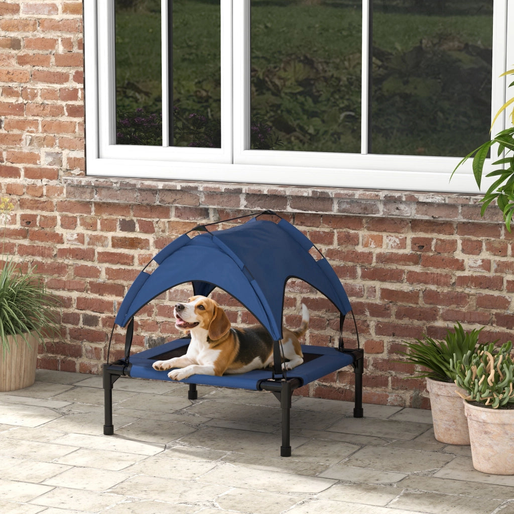 Cuccia per cani con tetto ¨C Xylo ¨C 76x61x69.5 cm, blu scuro, impermeabile
