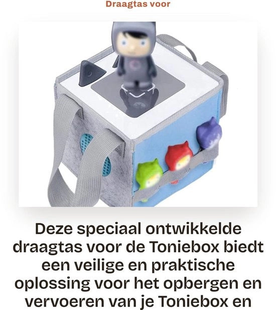 Accessorio di supporto per Toniebox con contenitore e fori di aerazione