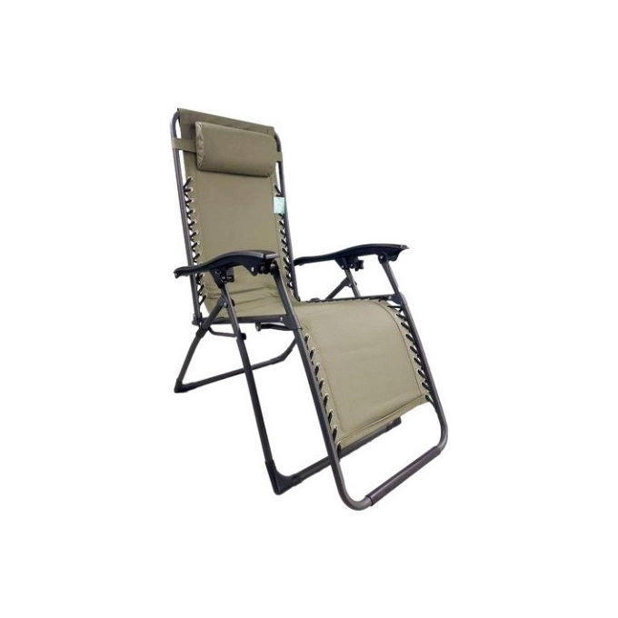 Metal F.A.R. Sedia Sdraio Pieghevole Lipari Cordonata Ferro PVC Verde Salvia