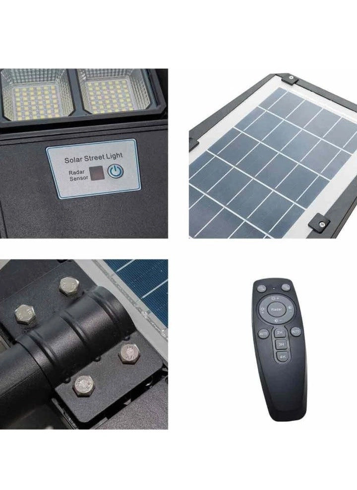 LAMPIONE 500W PANNELLO SOLARE INTEGRATO CREPUSCOLARE IP65 LUCE Fredda 130lm/w - Benovo