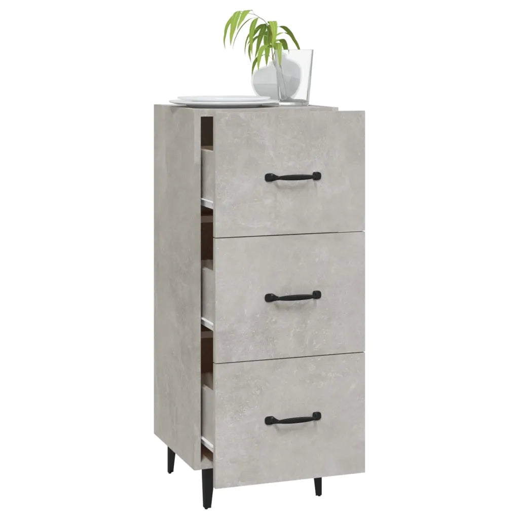 Credenza Grigio Cemento 34,5x34x90 cm in Legno Multistrato cod mxl 7551