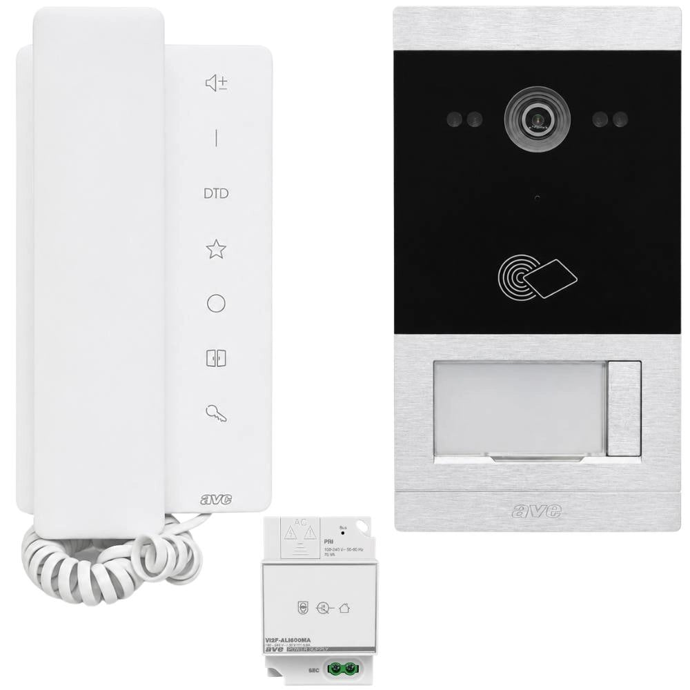 Kit citofonico audio monofamiliare 2 fili da parete