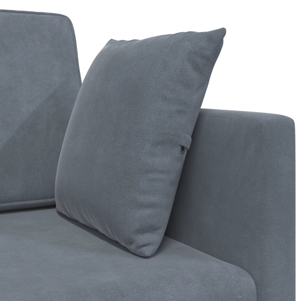 Divano Letto 2-in-1 Grigio Scuro 213x144x60 cm Velluto