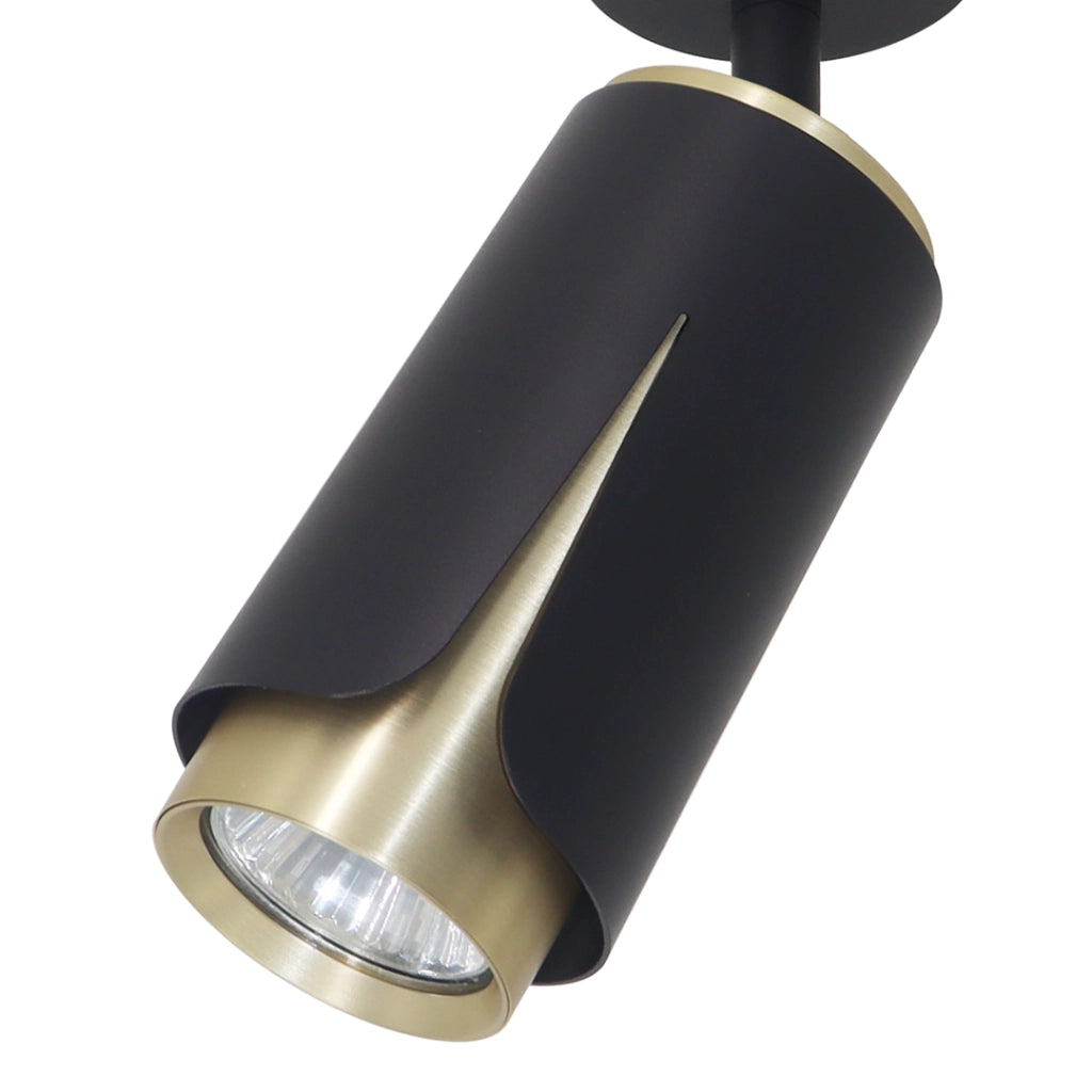 Faretto da soffitto nero/oro Flower 1xGU10 8W Milagro