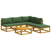 Set di divani 6 pz Naturale Legno di Acacia Massello 3417268