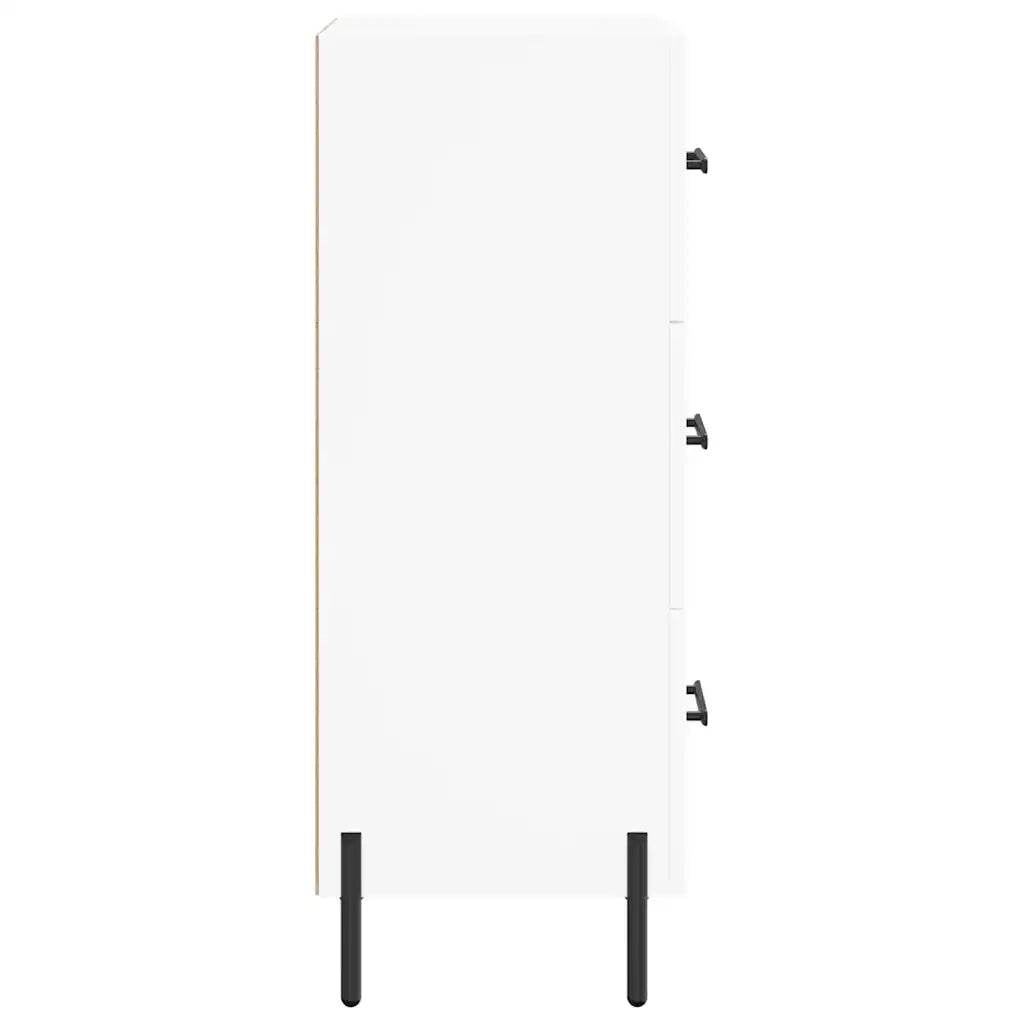 Credenza Bianca 34,5x34x90 cm in Legno Multistrato 828612