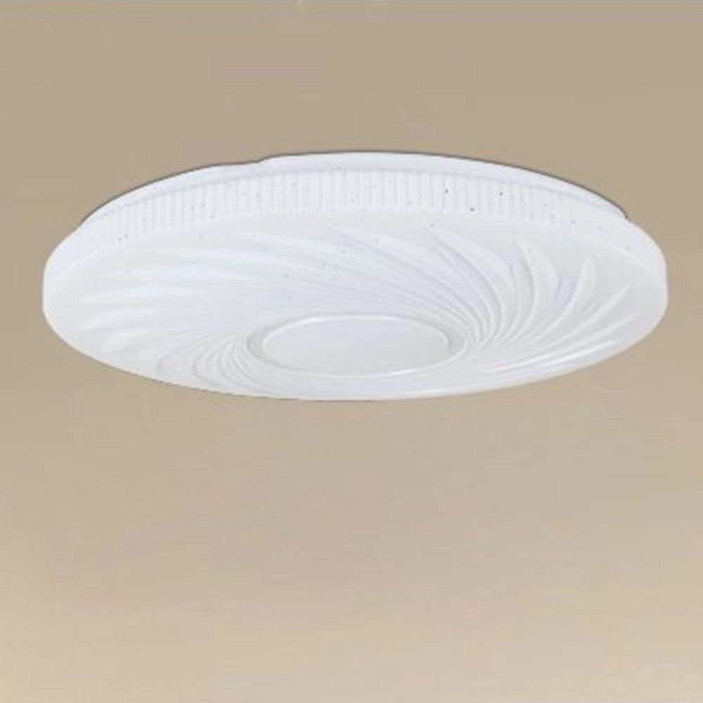 Trade Shop - Plafoniera Led Lampada Da Soffitto Vortice 45 Watt Luce Fredda 6500k Bianco 75338 -