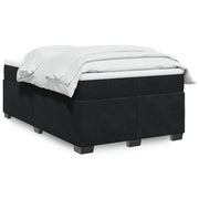 Giroletto a Molle con Materasso Nero 120x190 cm in Velluto