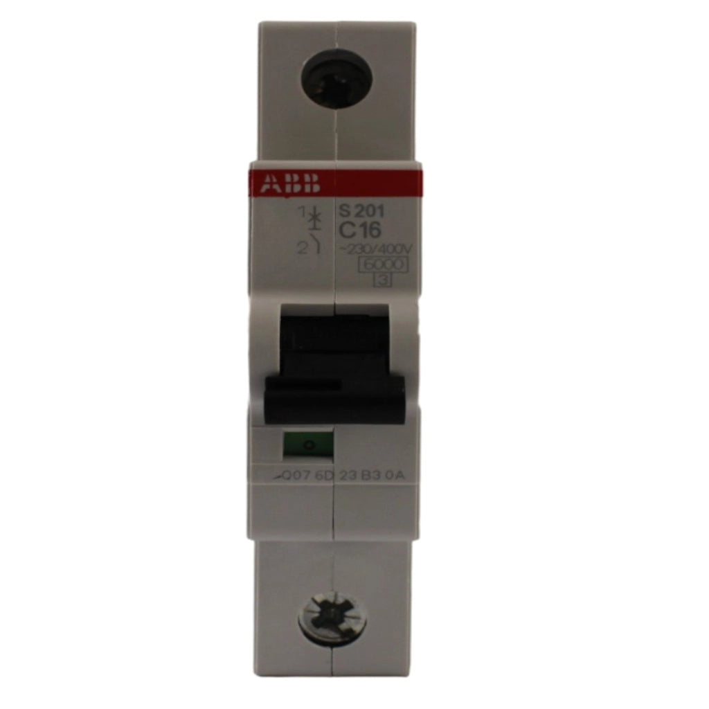 Interruttore magnetotermico 1 polo 1 modulo 16A curva C 6KA ABB