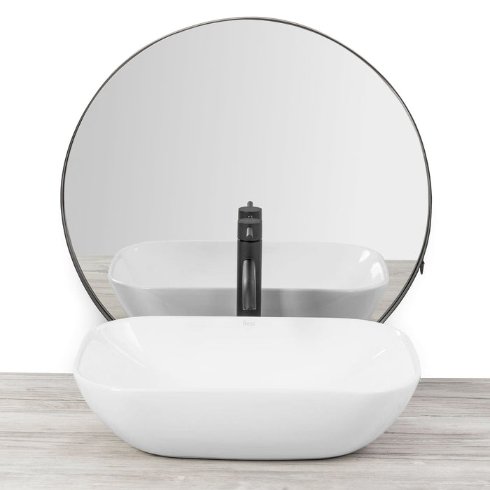 Lavabo Da Appoggio Rea Claudia 9447 White