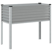 Fioriera | Cassetta per fiori | Vaso da Giardino Grigia 100x45x90 cm in Acciaio