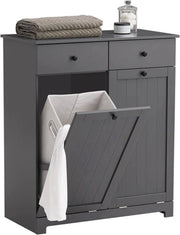 Cassa d'armadio per bagno - Lavatrice - Armadio per bagno - Lavastoviglie - Grigio scuro - 78x91x38cm