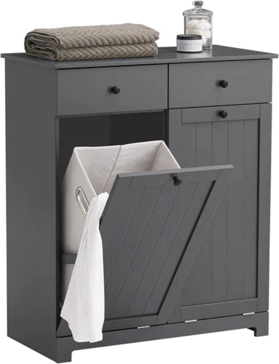 Cassa d'armadio per bagno - Lavatrice - Armadio per bagno - Lavastoviglie - Grigio scuro - 78x91x38cm