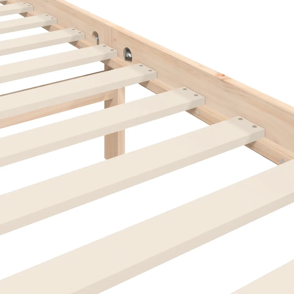 Giroletto con Testiera 100x200 cm in Legno Massello 3194236