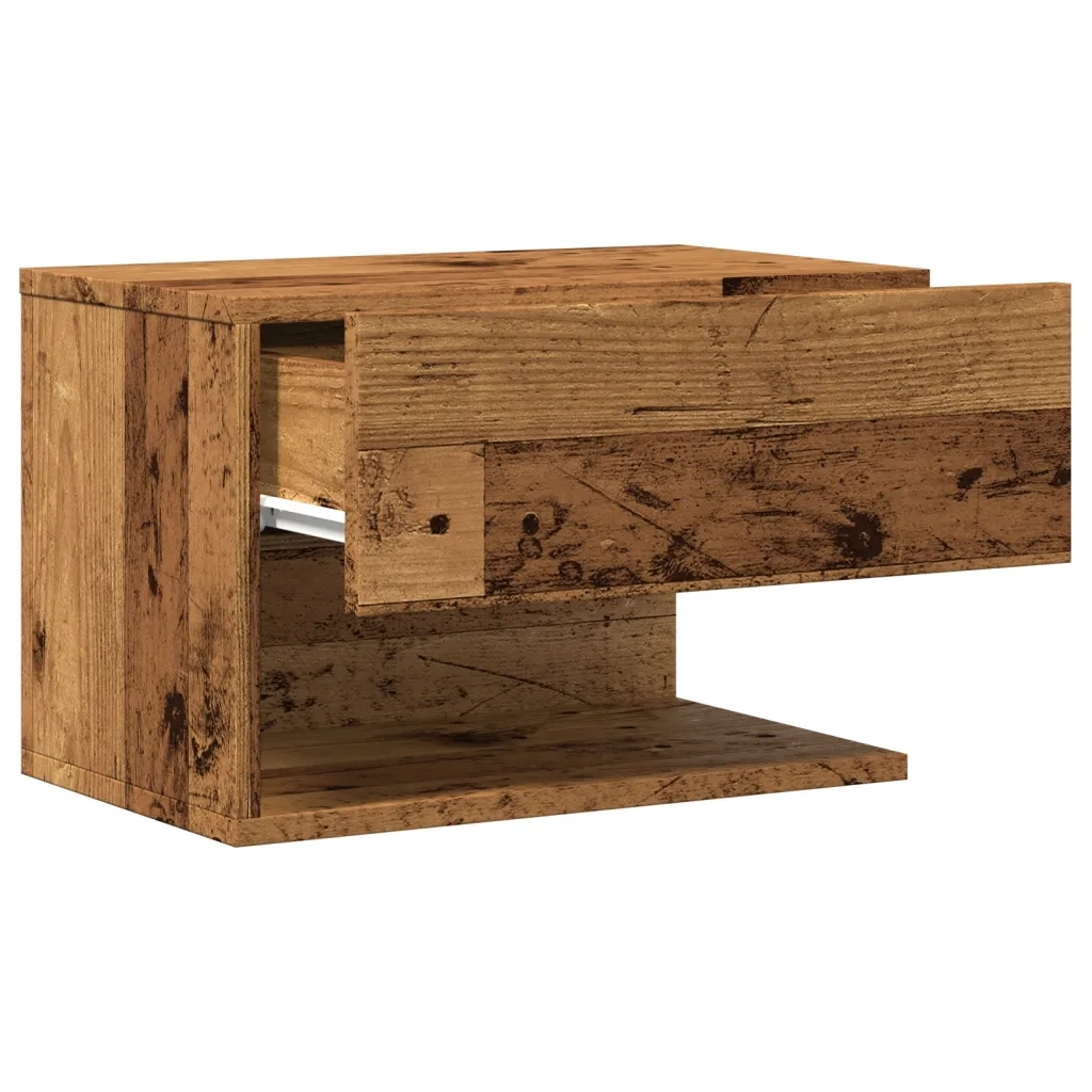 vidaXL Comodino da Parete Legno Antico