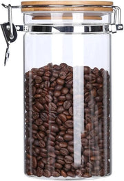 Contenitori in Vetro Aereostatici - Contenitori Sigillati per la Conservazione in Vetro - Canistrelli per Caffè e Tè - 1200ml
