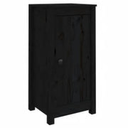 Credenze 2 pz | Madia | Buffet da pranzo | Armadio da pranzo Nere 39x35x80 cm in Legno Massello di Pino