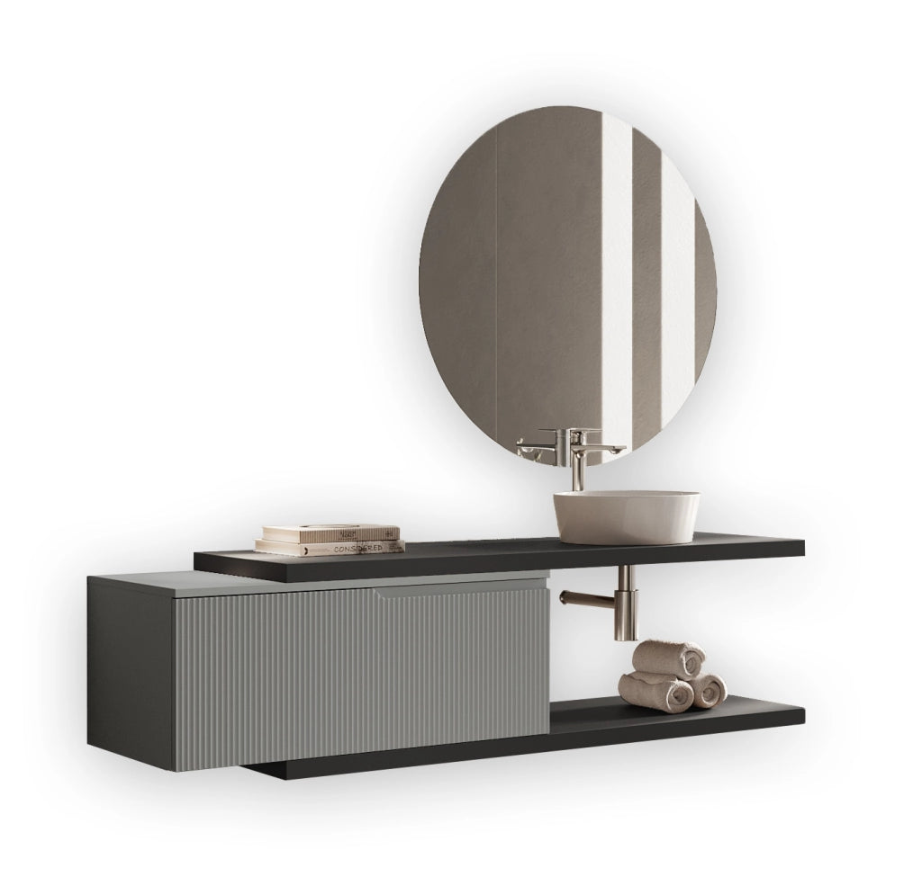 Composizione 5 pezzi VENERE antracite/grigio opaco