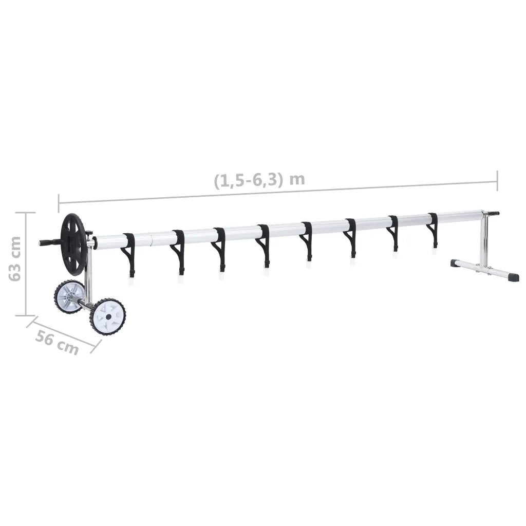 Rullo di Copertura per Piscina con Base in Acciaio Inox CFW9255667