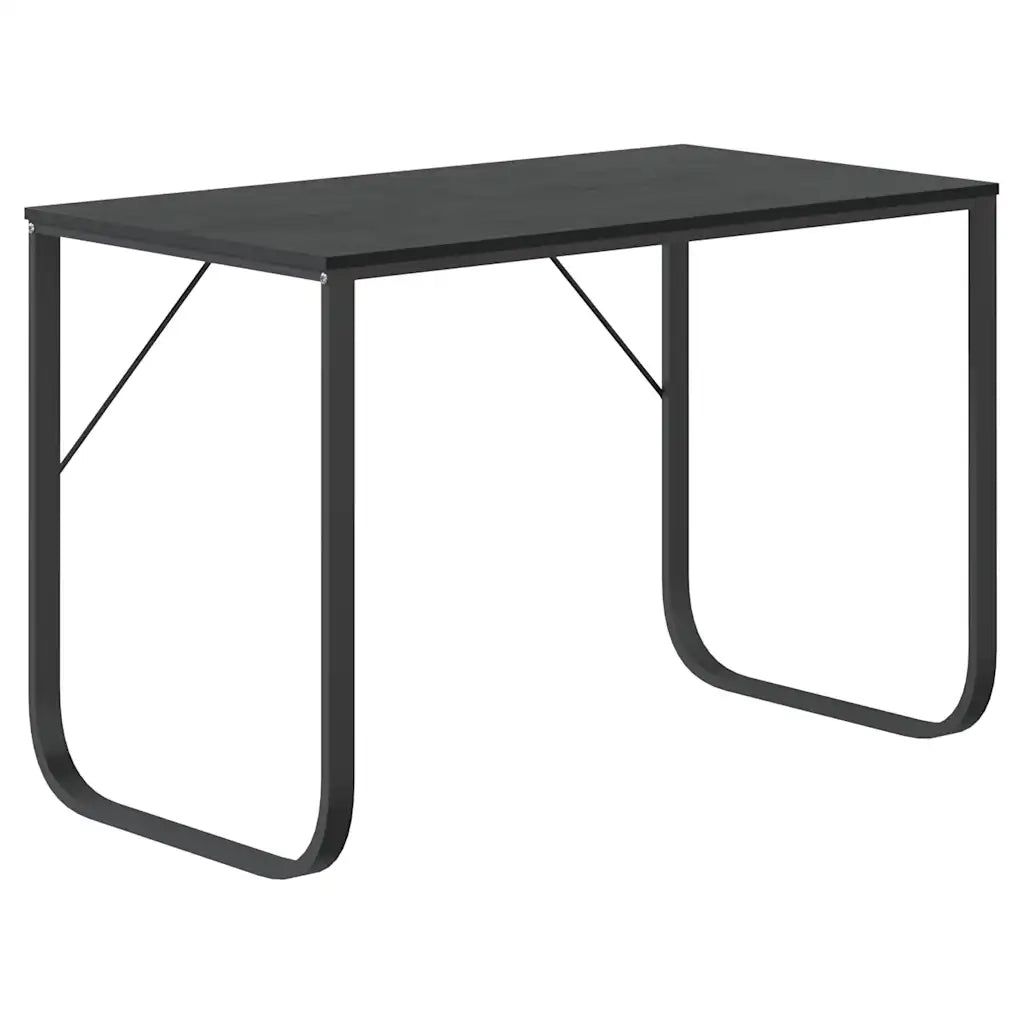 Scrivania per Computer Nera 110x60x73 cm in Legno Multistrato