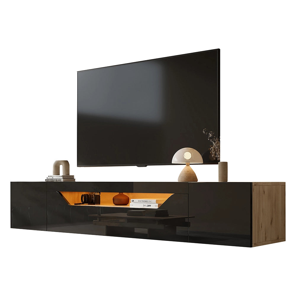 Mobile TV sospeso - Xylo - 180x37x36cm LED 3 scomparti