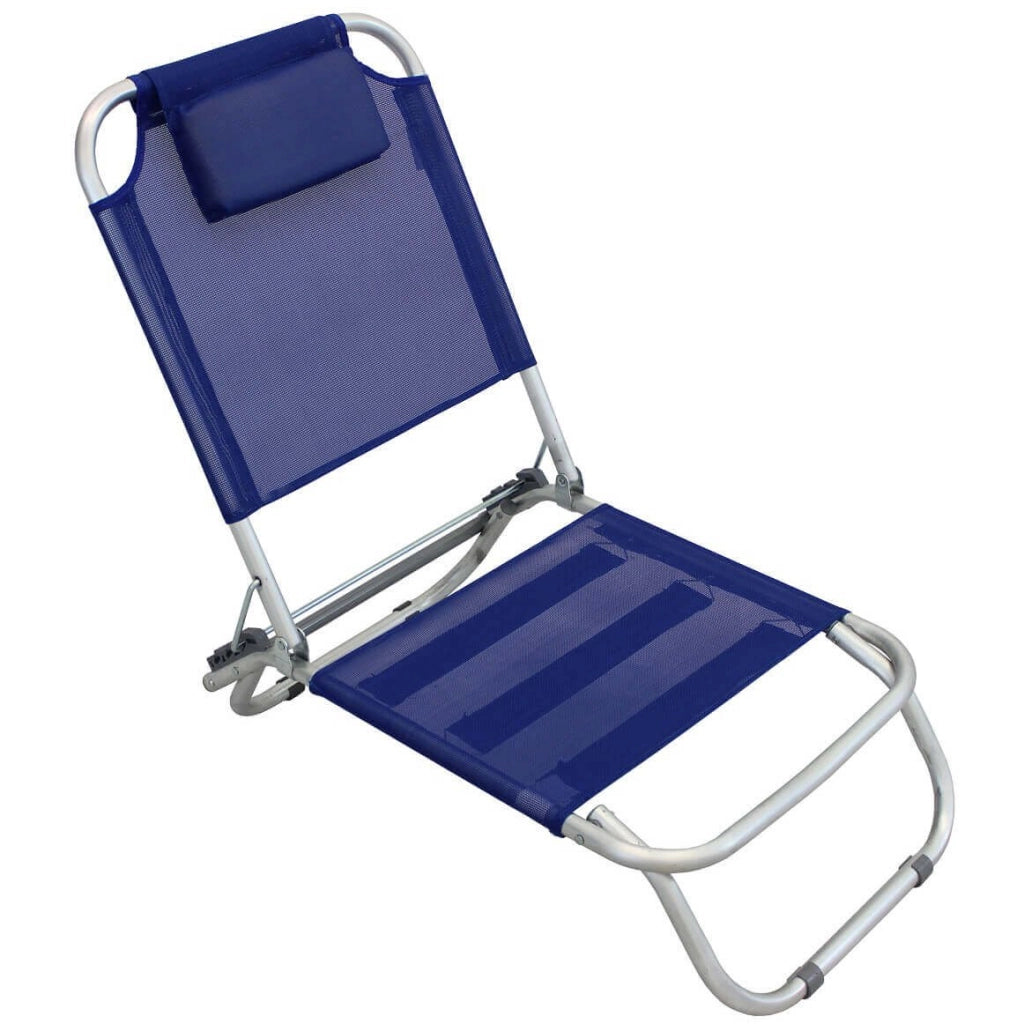 Spiaggina mare prendisole con cuscino in Alluminio Textilene cm 56x47x72 - ROSWELL