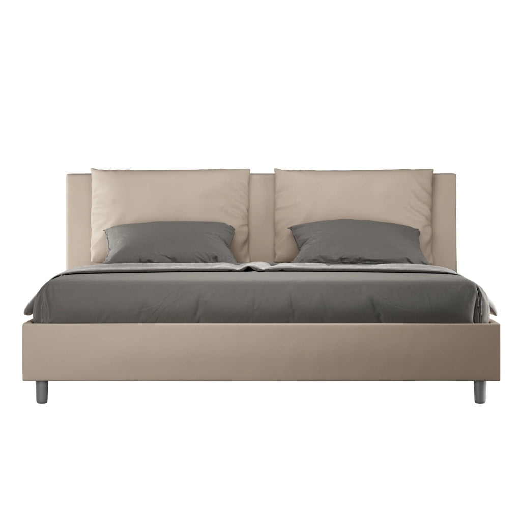 Letto Matrimoniale 160x190 cm con Rete Antea Tortora