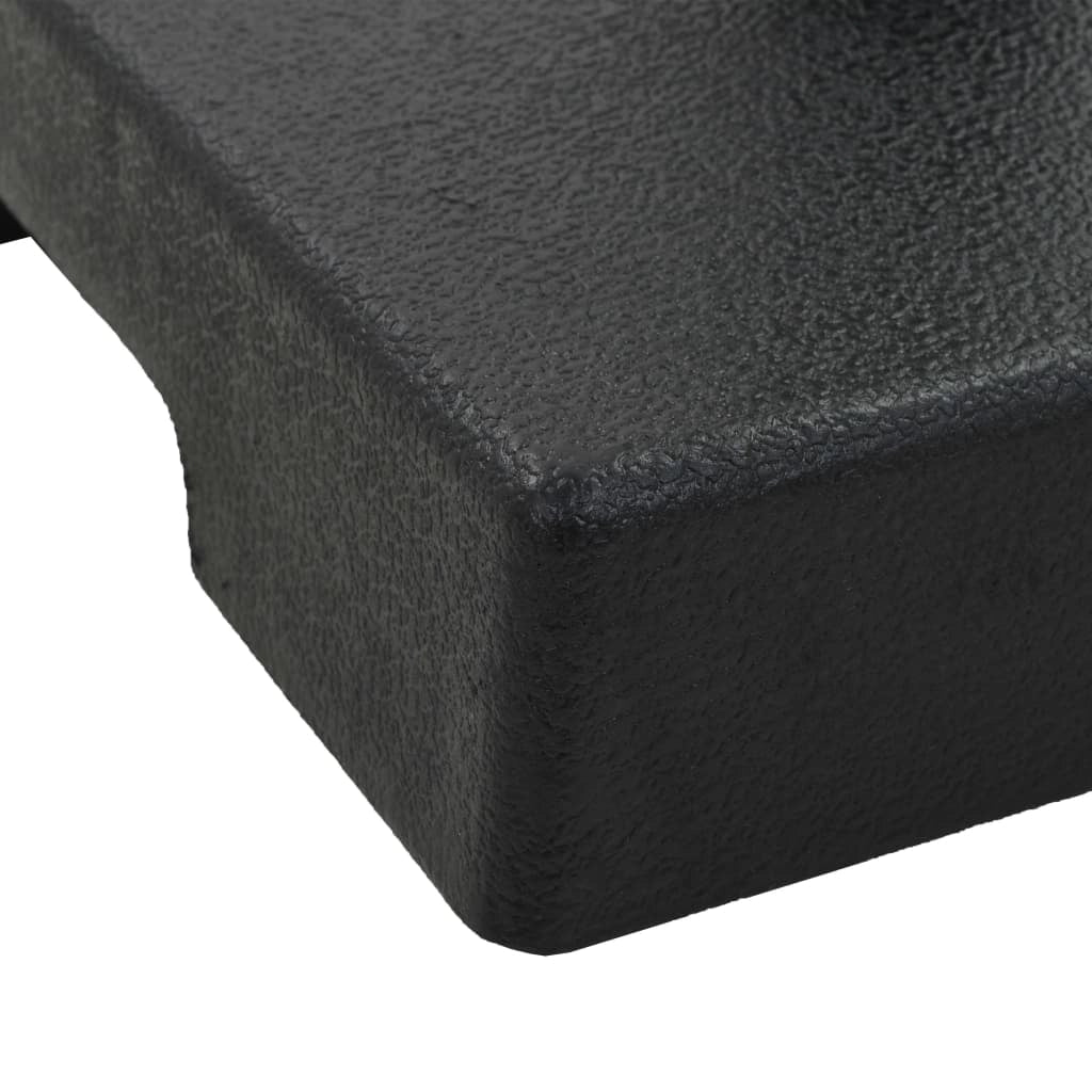 Base quadrata per ombrellone in resina diametro 38 e 48 mm nera 8 kg 2202075