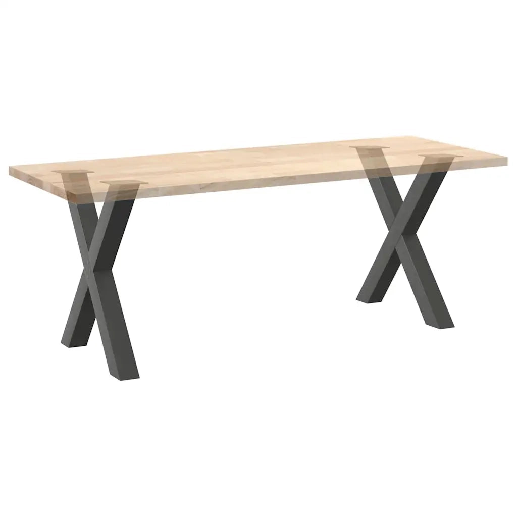 Gambe per tavolo da pranzo a forma di X 2 pz Antracite 80x(72-73) cm Acciaio 4012982