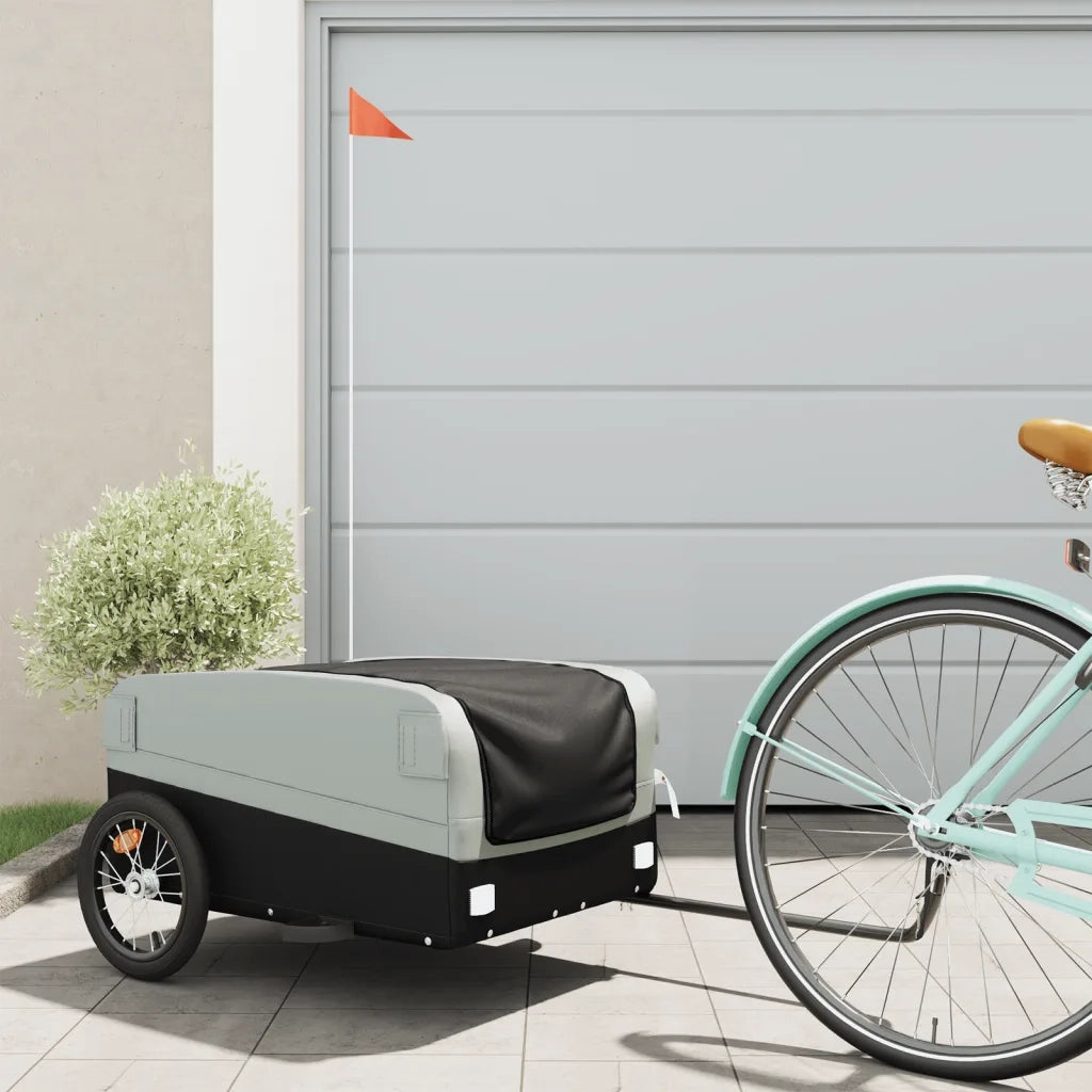 Rimorchio da Bici Nero e Grigio 45 kg in Ferro CFW1322847
