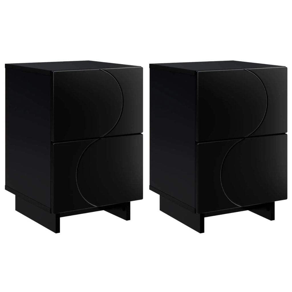 Armadio da Notte 2 pz Nero 33,5 x 34,5 x 50 cm 8011390