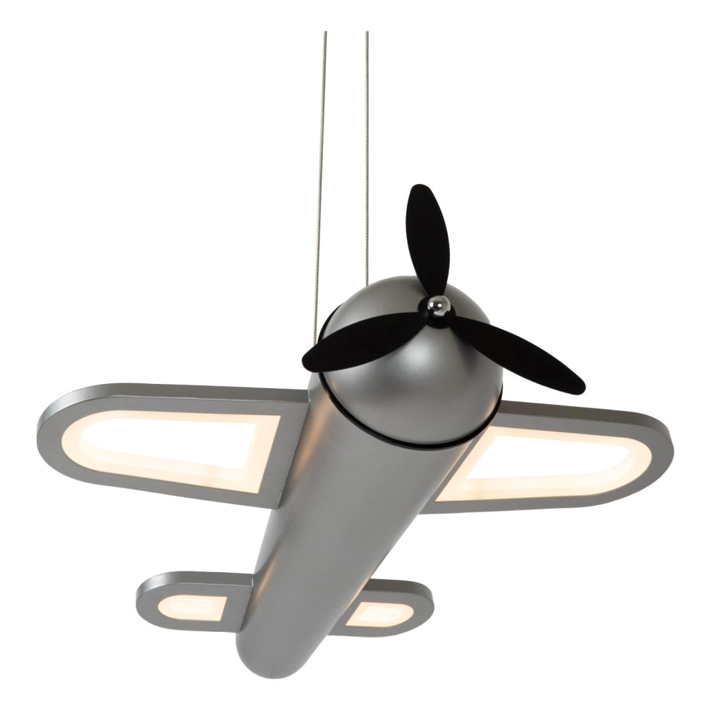 Lampada a sospensione bambini FOKKER LED 28W grigia Lucide