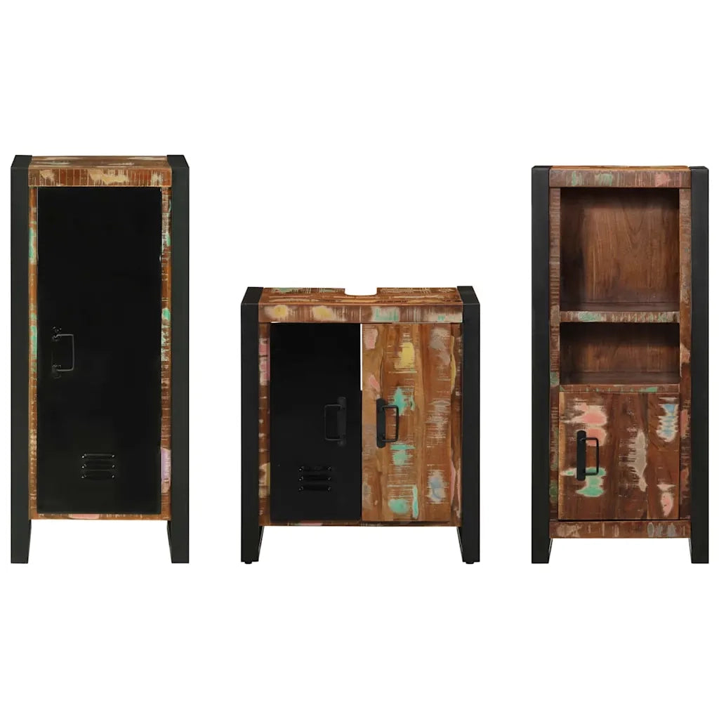 Set di mobili per il bagno 3 pcs Legno Recuperato Massello 3305617
