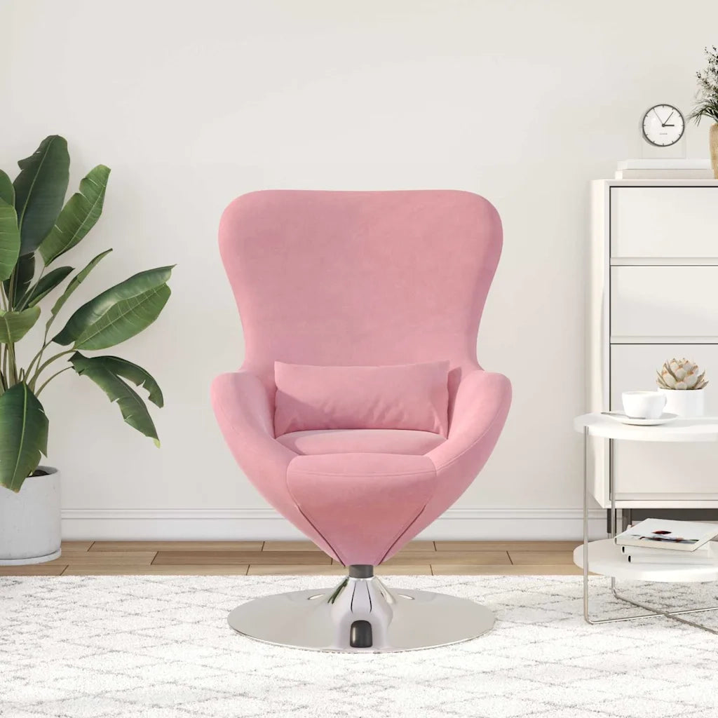 Divano Sedia-Poltrona uovo Rosa Velluto