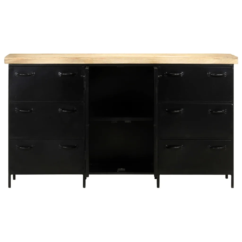 Credenza 140x38x76 cm in Legno di Mango Grezzo