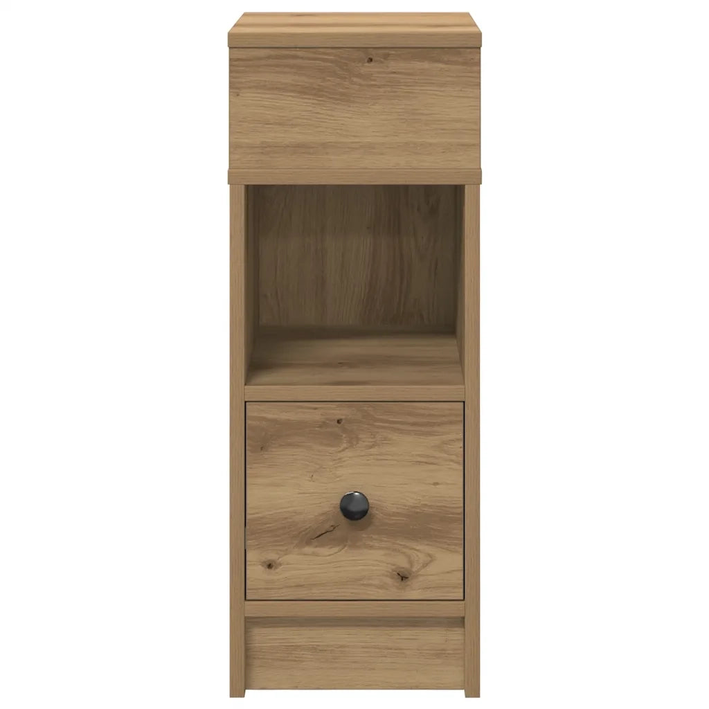 Comodino con Cassetto Rovere Artigianale 25x31x66 cm 858630
