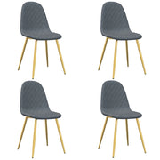Sedie da Pranzo 4 pz Grigio Scuro in Vellutocod mxl 70837