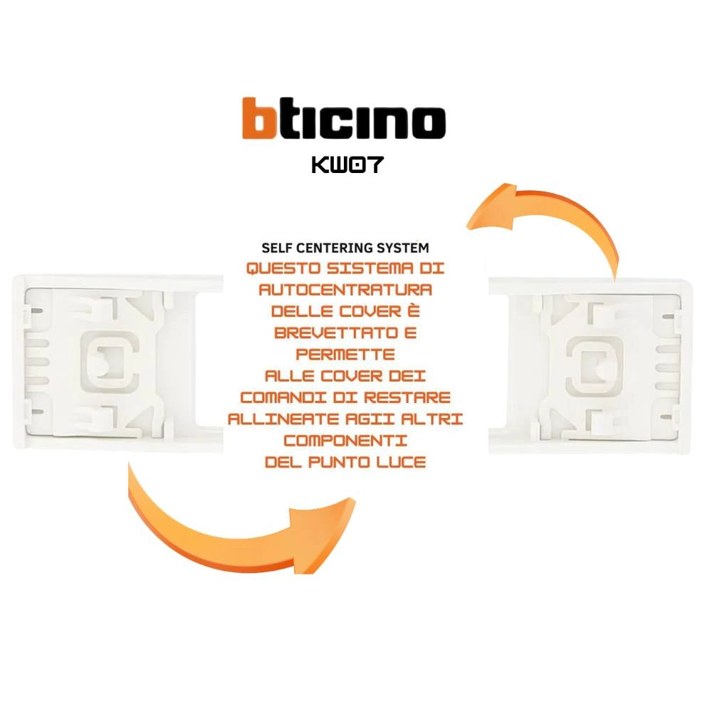 Bticino living now cover 1 modulo per moduli rj11 rj45 av lampada sicurezza *** colore bianco, confezione 1