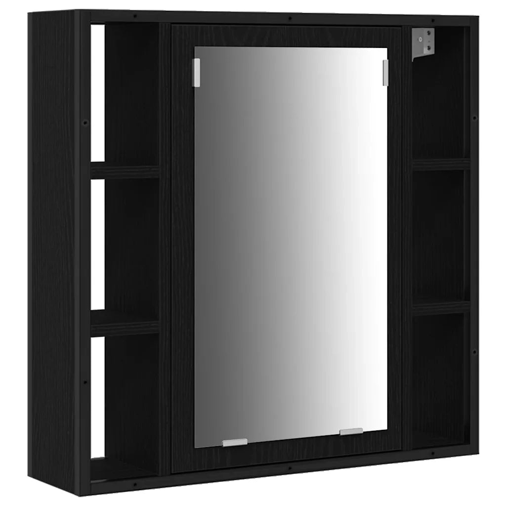 Unità da Bagno con lo scaffale 3 pcs Nero Legno multistrato 3334399