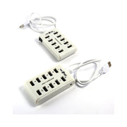 Trade Shop - Prolunga Ciabatta Hub 10 Porte Usb 2.0 Multipresa Moltiplicatore 10 Porte Usb -