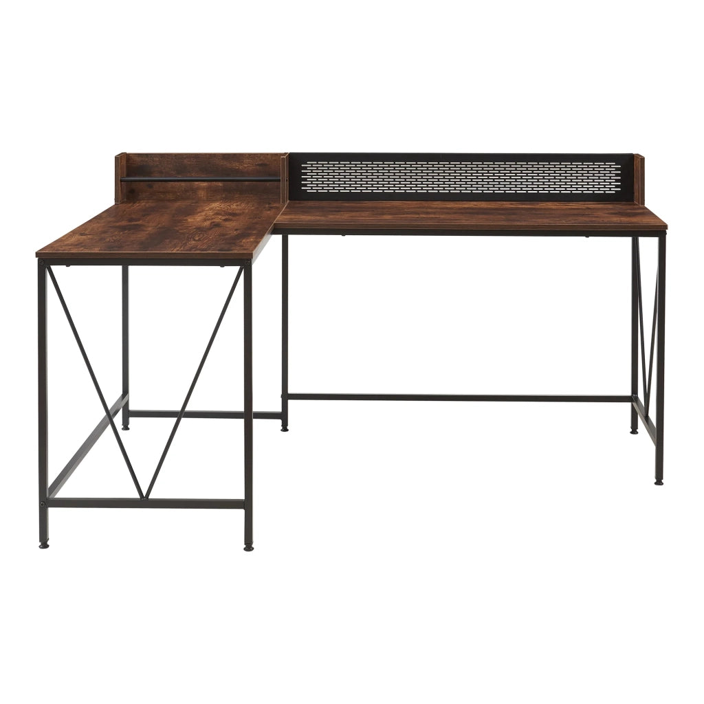 Scrivania/Tavolo da lavoro 165 x 110 x 90 cm Effetto noce nero 03_0009054