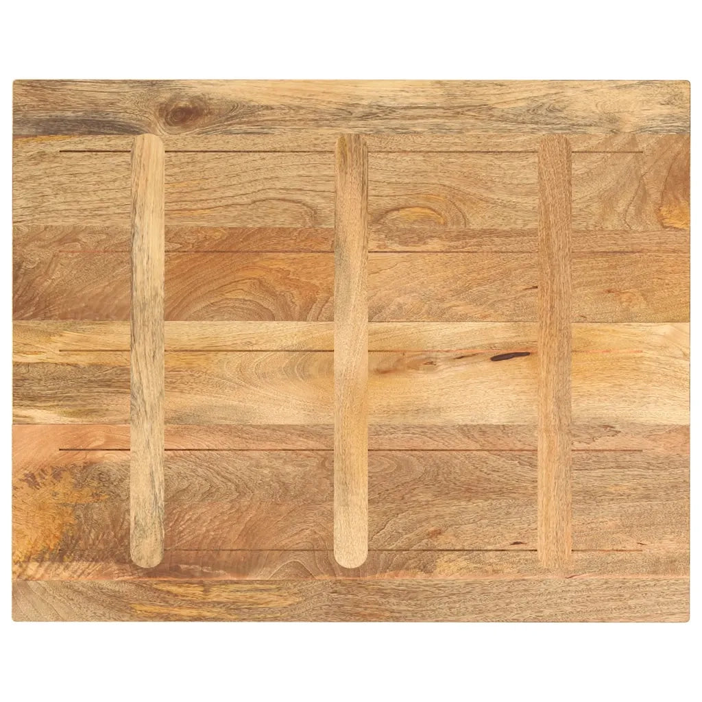 Piano per Tavolo 100x80x2,5cm Rettangolare Legno Massello Mango 371482