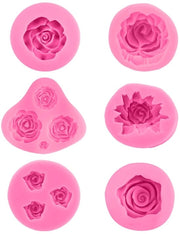 Forme di silicone per la cottura 6 pezzi - 3D forma di fiore - forme per la cottura - forme per cioccolato - forme per candele - materiale di silicone sicuro - rosa - forma per la cottura 

Specifiche tecniche: 
- Materiale: silicone 
- Quantità: 6 pezzi