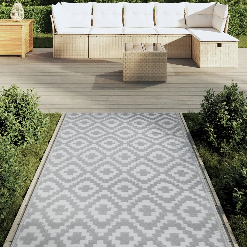 Tappeto da Esterni ARAKIL Grigio 120x180 cm in PP 368552