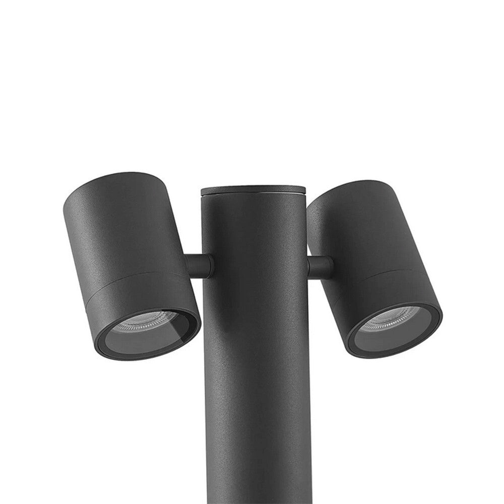 Trade Shop - Lampione Giardino Moderno Con Diffusori Orientabili Lampada Attaco Gu10 Ip44 539pb-b440 -