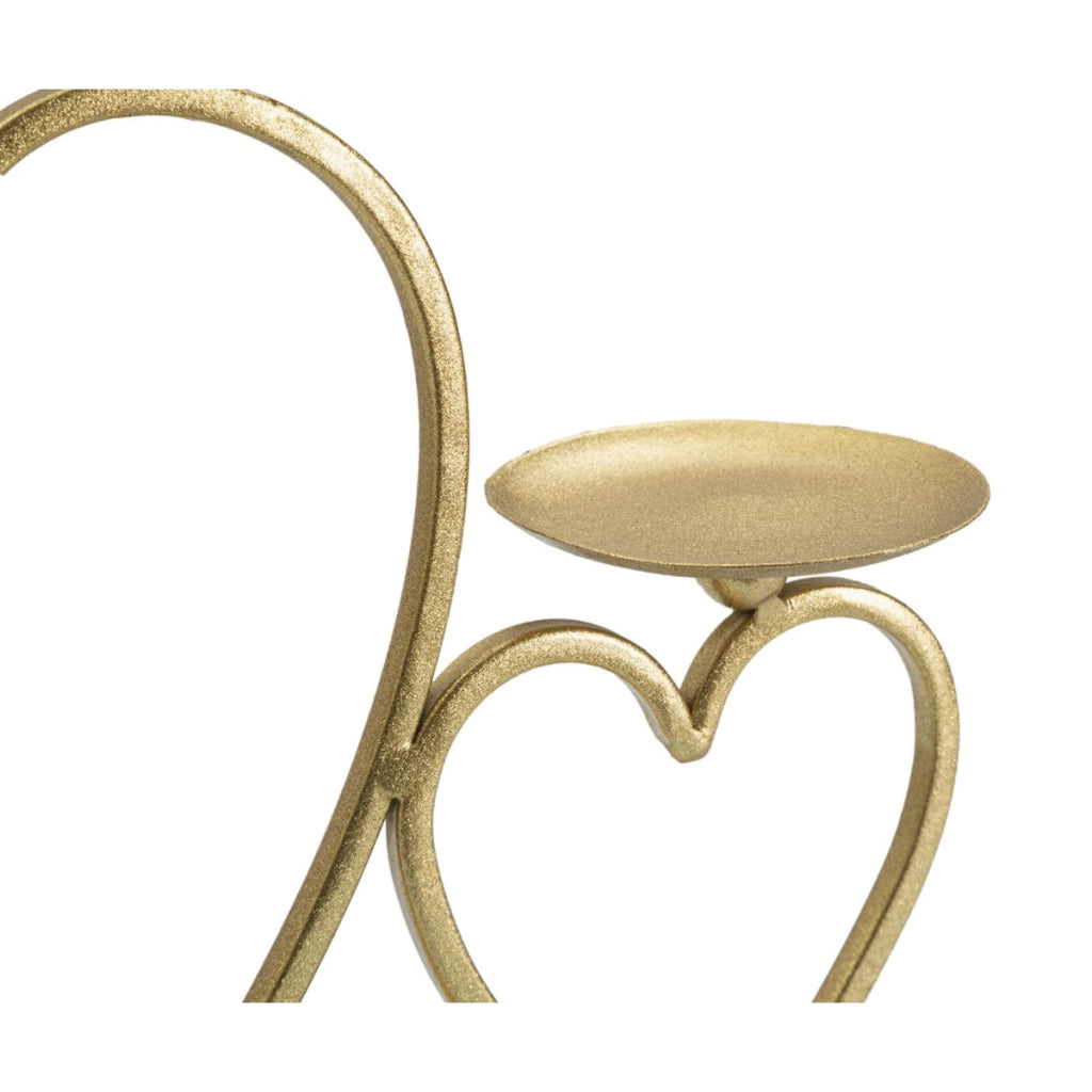 Portacandela VKH338, Oro, Marmo, 30x9x20 cm