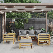 Set Divani da Giardino 8 pz con Cuscini in Massello di Acacia cod mxl 40560