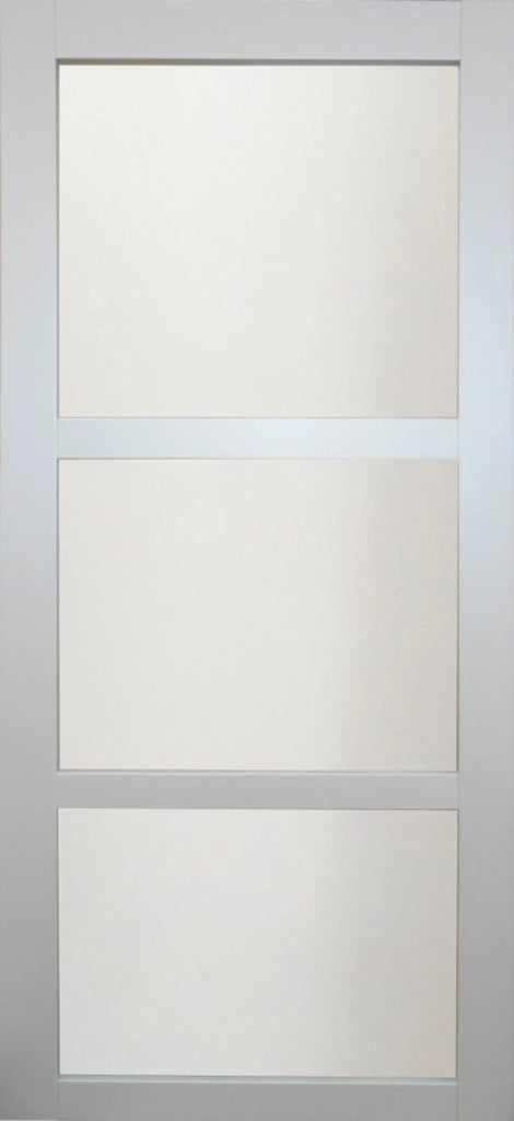 Porta scorrevole a 3 pannelli per abiti grigio chiaro H204 x L73