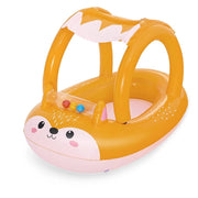Trade Shop - Canotto Canottino Volpe Gonfiabile Bambini Con Parasole Mare Piscina 85x58cm 34168 -