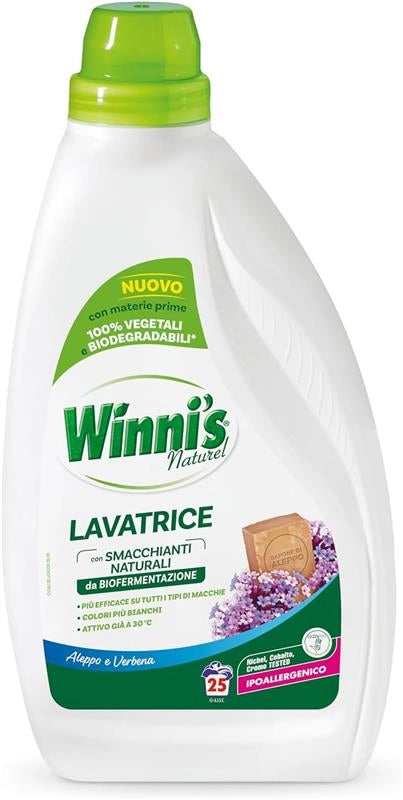 SET 8 WINNIS DETERSIVO 25 LAVAGGI ALEPPO E VERBENA SMACCHIANTE
